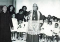 Inaugurazione del Centro Sociale. Al centro S.E. Mons. Bacile (Vescovo di Acireale), a sinistra Don Vincenzo. 25/10/1964