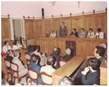 In sala Consiliare ad assistere all'incontro della cittadinanza col prefetto di Catania. 1984