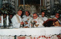 50° di Sacerdozio: con Sua Ecc. Mons. Ignazio Cannavò, Arcivescovo emerito di Messina e Mons. Guglielmo Giombanco, oggi Vescovo di Patti - 26/10/2002