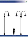 Poste ornamental para alumbrado mod. Pescador , alturas de: 5.50 a 6.50 mts (la imagen corresponde a 5.50) ideal para muelles, marinas, andadores, plazas, etc.