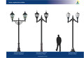 Postes ornamentales para plazas, parques, etc.  Varias opciones para armar un poste ornamental de dos brazos. Diferentes alturas disponibles.