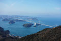 愛媛19　よしうみいきいき館　亀老山展望台から見た来島海峡大橋