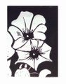 © Schidlo 2023; Blatt Studie2, sw,Linolschnitt