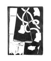 2024 Schidlo ©; Der Kimono, 1. Zustand, s/w, Handabrieb