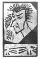 © Schidlo 2025; Holzschnitt Studie3; Handabrieb auf Japanpapier