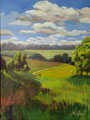 Blick auf den Feldweg 60x80
