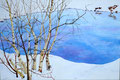 2012 "Winterlandschap II" acrylverf op linnen 80 x 120 cm. 