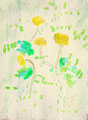 《春》✔　紙にアクリル絵の具、インク、ペン、色鉛筆　215mm×150mm/2013