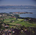 Lindau mit Hoyerbergschlössle (rote Markierung). Luftbild: © Luftbildarchiv Franz Thorbecke, 1982