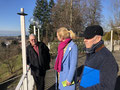 OB-Wahl 2020, Dr. Claudia Alfons beim Besuch des Hoyerbergschlössle, mit Toni Ziegler und Peter Borel