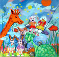 Pim And His Friends_60x60 cm_(based on "DUDU" by Anette Swoboda)