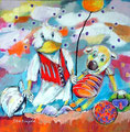 Pim And Pum On The Tramp_60x60 cm_ 350 EUR (based on "DUDU" by Anette Swoboda) not available