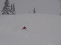 Abfahrt vom Buchbergkogel bei massenhaft Pulverschnee