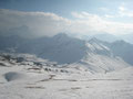 Blick zum Steinmandl (rechts) und Grünhorn (links)