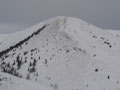 Blick zum westseitig abgeblasenen Hinkareck
