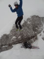 wenn das Seil unter dem Schnee liegt ist auch Runterspringen einmal die sicherere Lösung