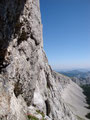 Blick vom Stand nach der ersten (und letzten) Seillänge