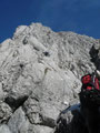 in der Scharte zw. Schartenspitze und kl. Winkelkogel, 1. Sl kl. Winkelkogel Westgrat