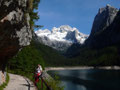 der vordere Gosausee, dahinter der Gr. und Kl. Gosaugletscher