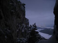 Blick zur Hochfallwand im Osten