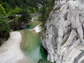 Blick zurück zum Zustiegs-Klettersteig