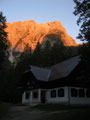 Triglav Nordwand im Abendrot