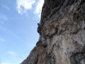 2. Seillänge, ein wenig brüchig, steil