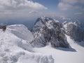 Blick zum verschneiten Mitterspitz SO-Grat