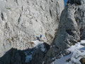 ungefähr nach der Hälfte des Westgrats, hier wird die Kletterei und das Gestein besser