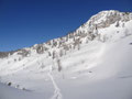 Abfahrt vom Weißhorn zum Rinnerboden, Blick zurück