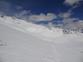 Richtung Tauernkreuz, Blick zurück zum Rameter Spitz (2696m)