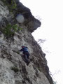 Sanduhrgalerie 1. Seillänge (von 2), 6+