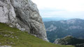 2. Seillänge, der Nachsteiger im Riss