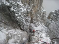 3. Seillänge Freundschaftssteig im linken Riss