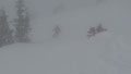 während der Abfahrt bereits wieder im Nebel