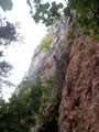 1. Seillänge, unter dem Riss