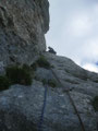 2. Seillänge, an der Unterbrecherstelle