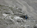 Beim gemeinsamen Einstieg mit den Bergsteigerwandkaminen