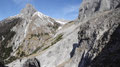 beim Zustieg zum Südgrat der Schartenspitze, im Hintergrund der Fölzstein