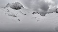 Blick zum vereisten Ebenstein und zum Fenstertrog
