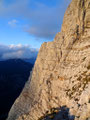 Blick zurück in die Nordwand der Planspitze