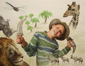 Jonas Expedition, 2008, 50x64 (49x63), Farbstift + Aquarell / Aquarellpapier