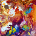 "Prisme" Technique Mixte sur toile 60 x 60 cm