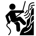 représentation de canyoning (site dans les Gorges du Tarn)