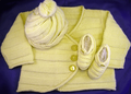 Chaqueta bebe 3 meses con gorrito Odesa y zapatitos a conjunto