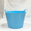 バスケット300　オールポリ　水色　350φ280H　　￥500