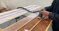 zijkanten in de epoxy, worden geschuurd