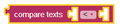 Bloque Compare texts App Inventor