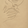 Mother & Child-i／20 x 30cm／鉛筆／藁紙