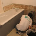 Salle de bains pendant les travaux